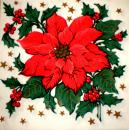 096 Weihnachten Blumen - 3-lagig